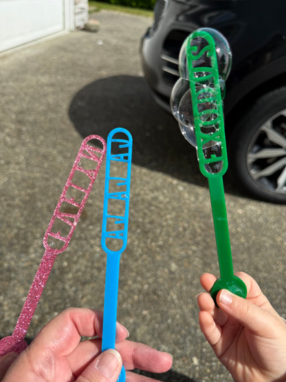 Personalized	 Acrylic Bubble Wand | Custom Name Party Favor, Baby Shower, Birthday
