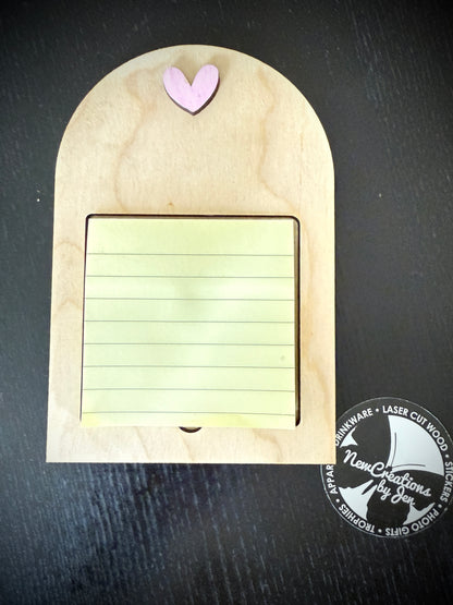 Personalized Wooden & Acrylic Accent Post-it Note Holder