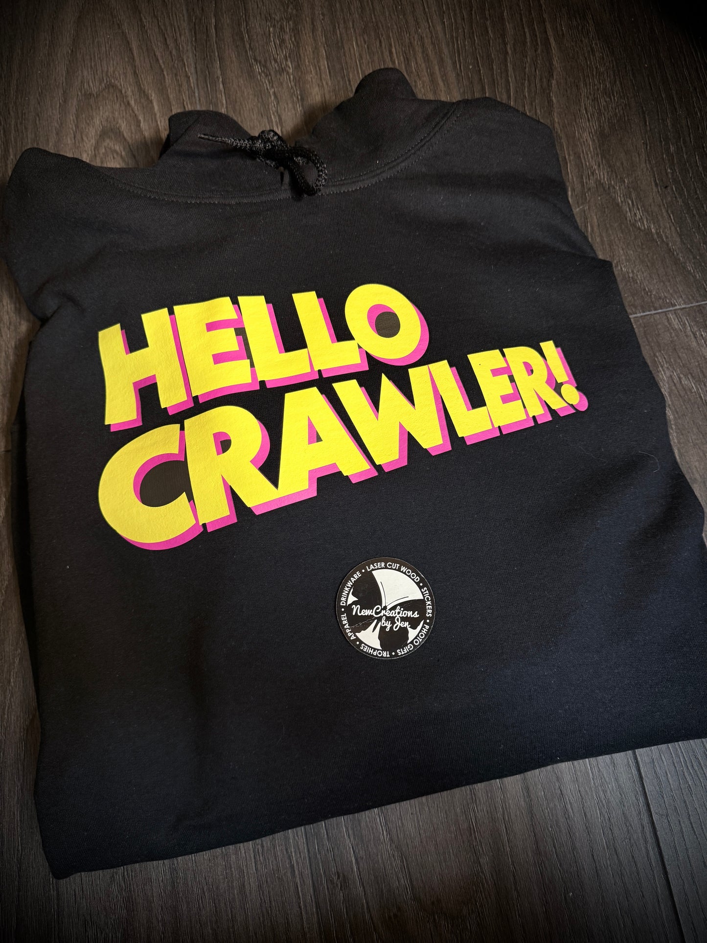 HELLO CRAWLER! Dungeon Crawler Carl Inspired Retro Art Unisex Heavy Blend Hooded Sweatshirt