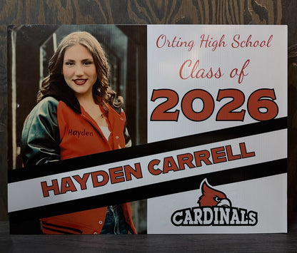 2026 Senior Photo Yard Sign - 24 x 18 Full Color