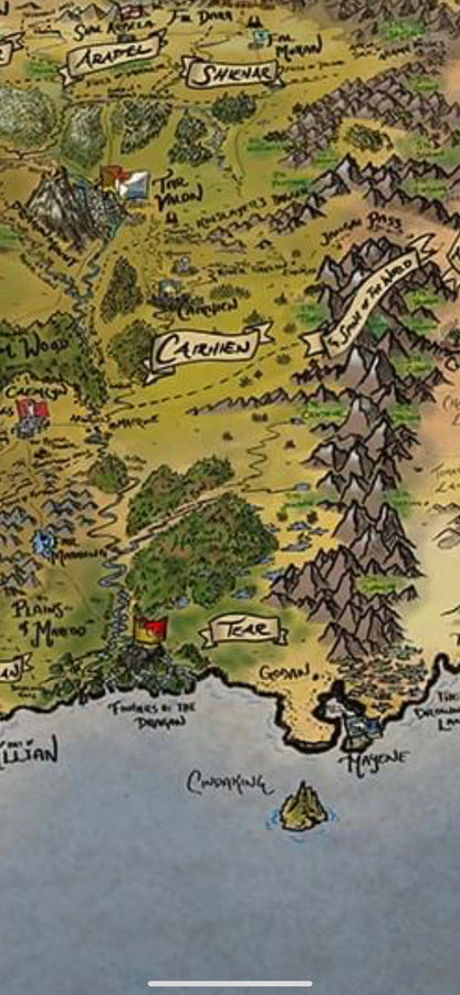 NEW!! Full Color Map: The World of the Wheel of Time by Rob Christianson