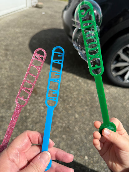 Personalized	 Acrylic Bubble Wand | Custom Name Party Favor, Baby Shower, Birthday