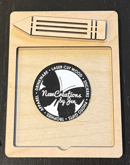 Personalized Wooden & Acrylic Accent Post-it Note Holder