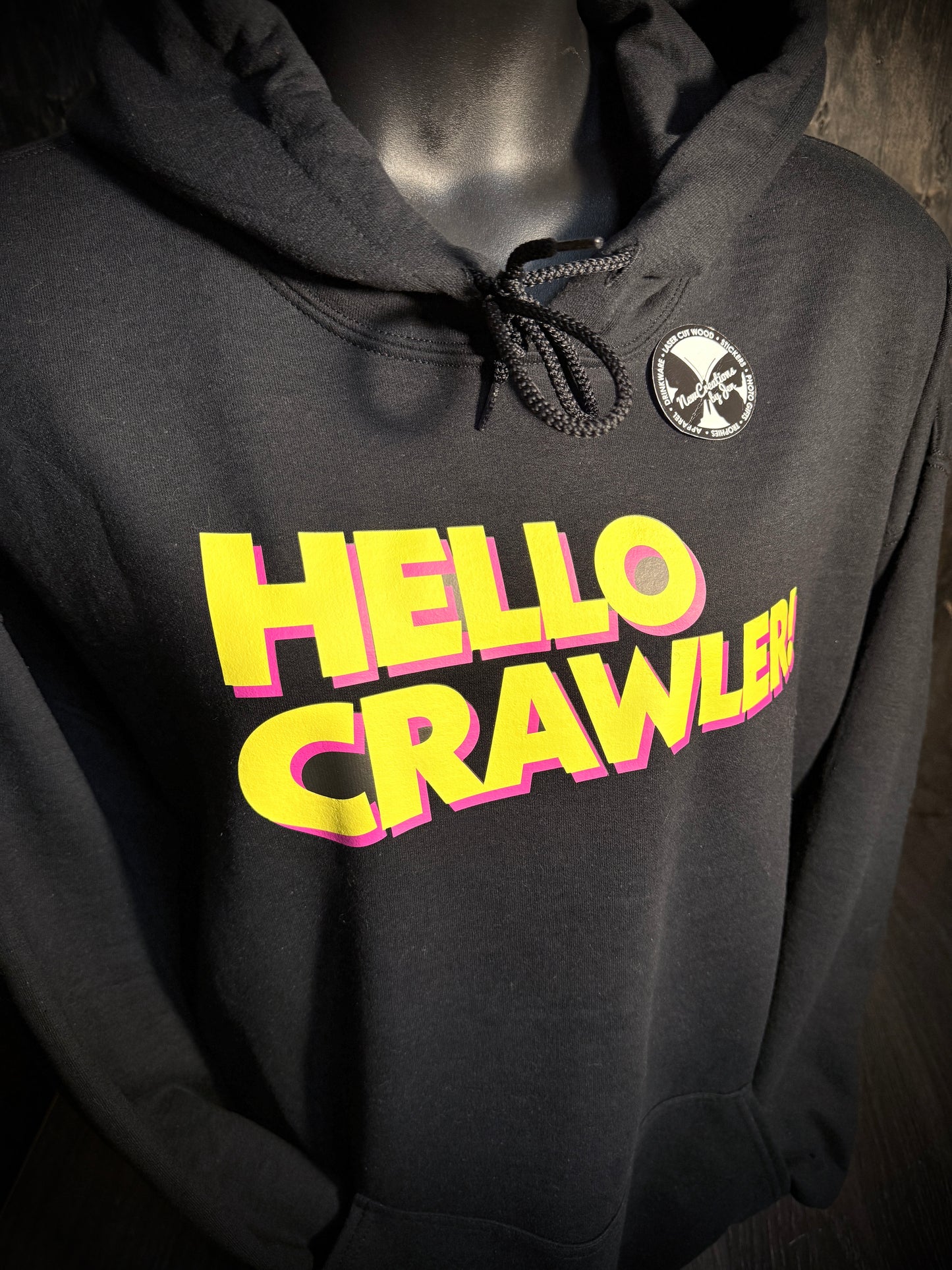 HELLO CRAWLER! Dungeon Crawler Carl Inspired Retro Art Unisex Heavy Blend Hooded Sweatshirt