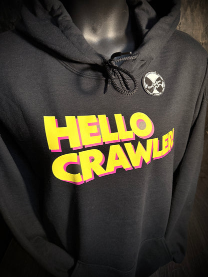 HELLO CRAWLER! Dungeon Crawler Carl Inspired Retro Art Unisex Heavy Blend Hooded Sweatshirt