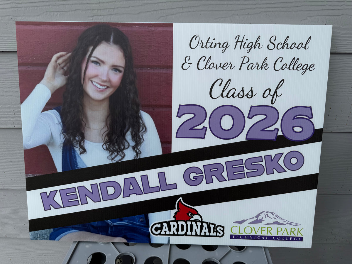 2026 Senior Photo Yard Sign - 24 x 18 Full Color