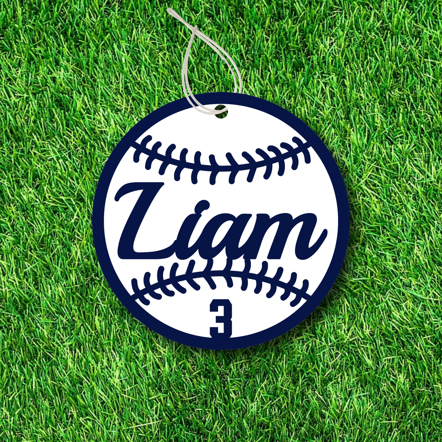 Personalized Baseball Bag Tags - Two layers