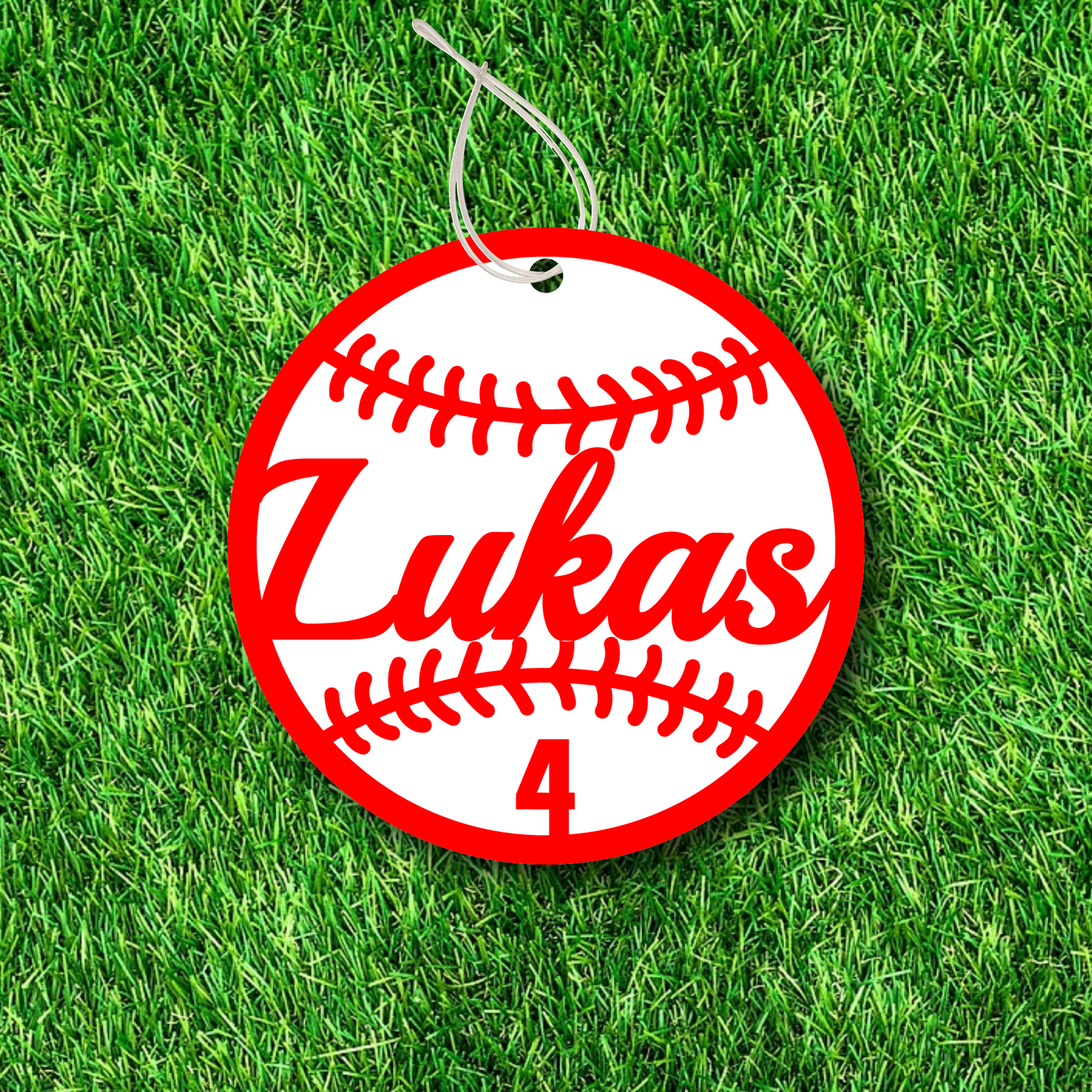 Personalized Baseball Bag Tags - Two layers
