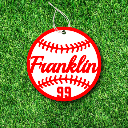 Etiquetas personalizadas para bolsas de béisbol: dos capas