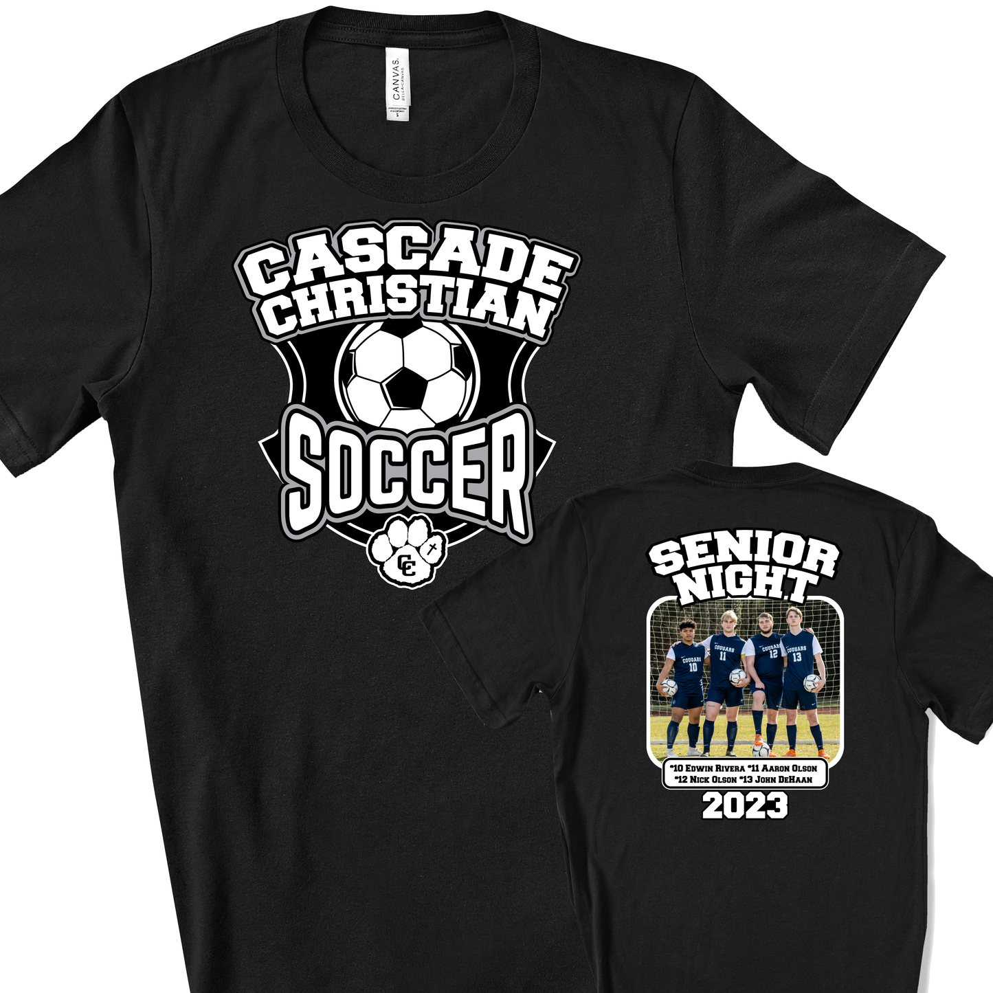 CCS Soccer Senior Night Premium BellaCanvas Tee