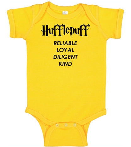 Harry Potter  inspired Sorting Set of onesies - House Names & Attributes