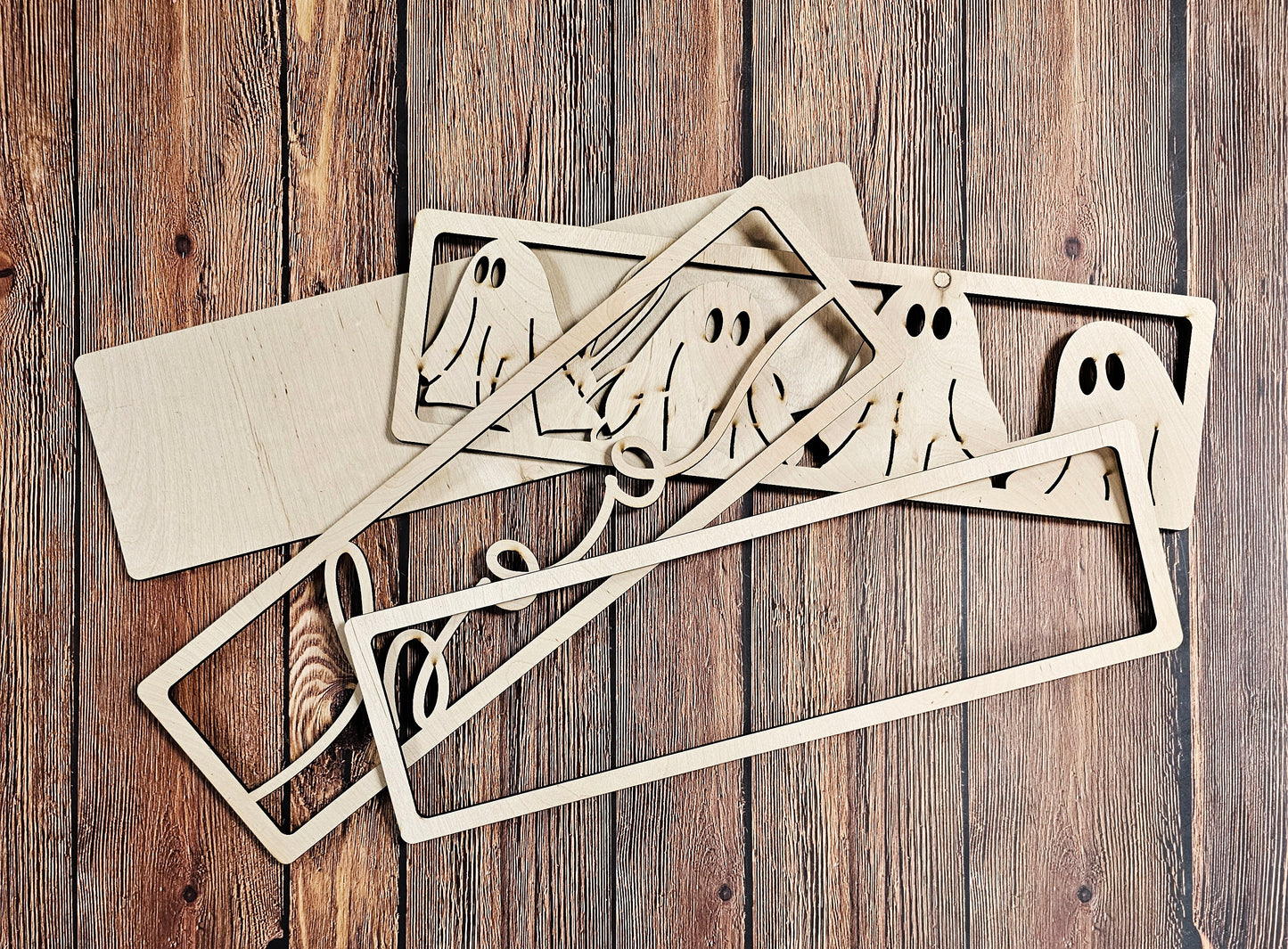 Boo Crew! Chunky Layered Shelf Sitter Sign Kit - Ready to Paint