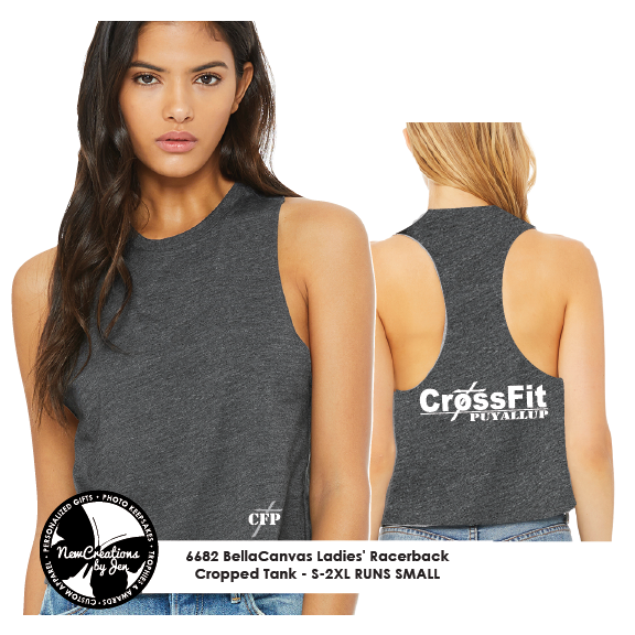 Camiseta corta con espalda cruzada para mujer de CrossFit