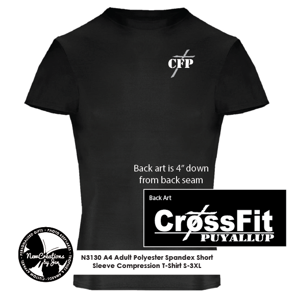 CrossFit A4 Adult Polyester Spandex Short Sleeve Compression T-Shirt