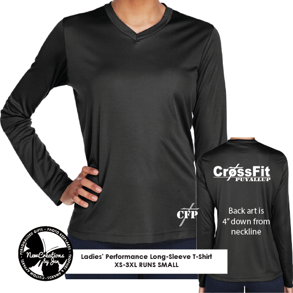 Camiseta de manga larga de rendimiento Zone de CrossFit para mujer
