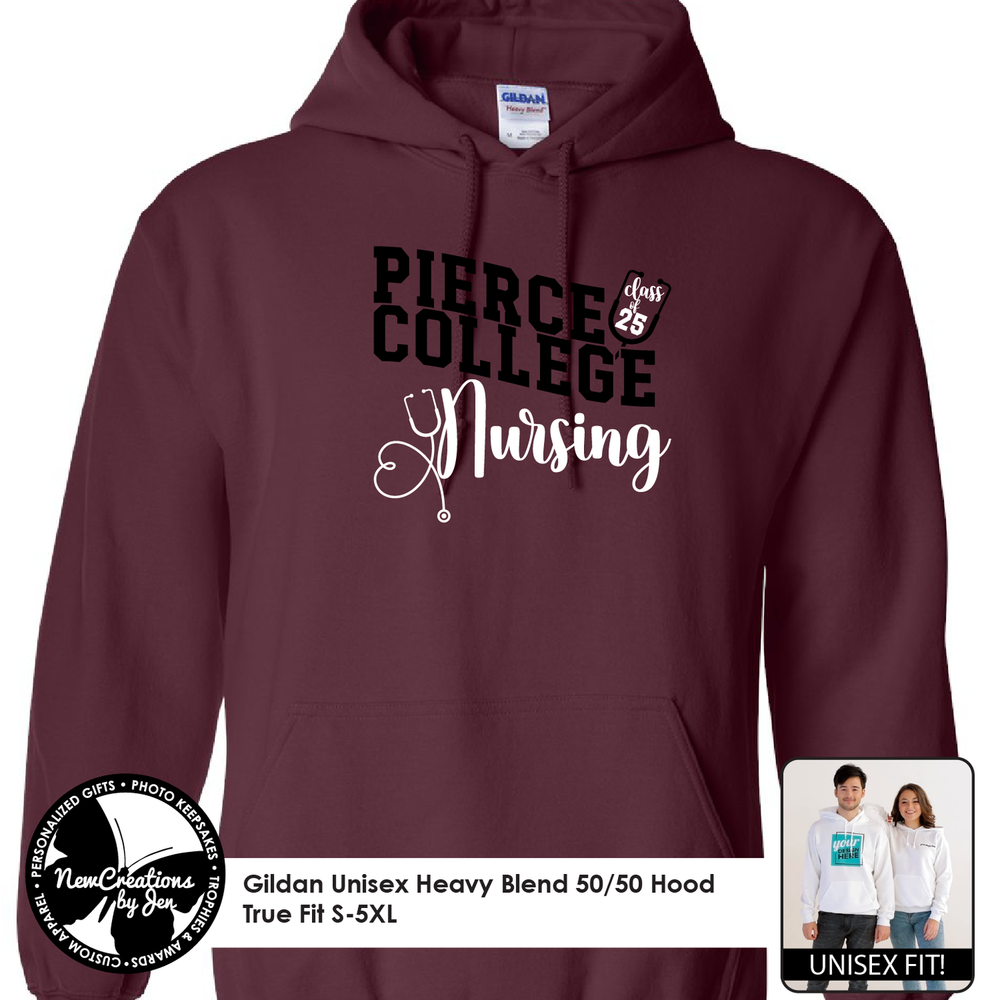 Pierce College Nursing Hooded Sweatshirt