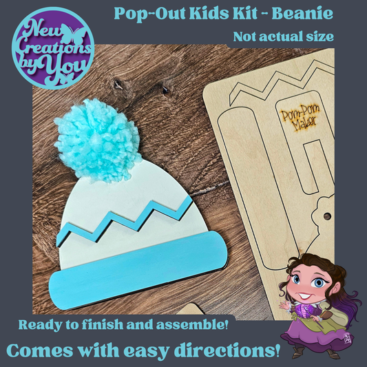 Kit de pintura para niños Beanie Pom Pom Pop-Out