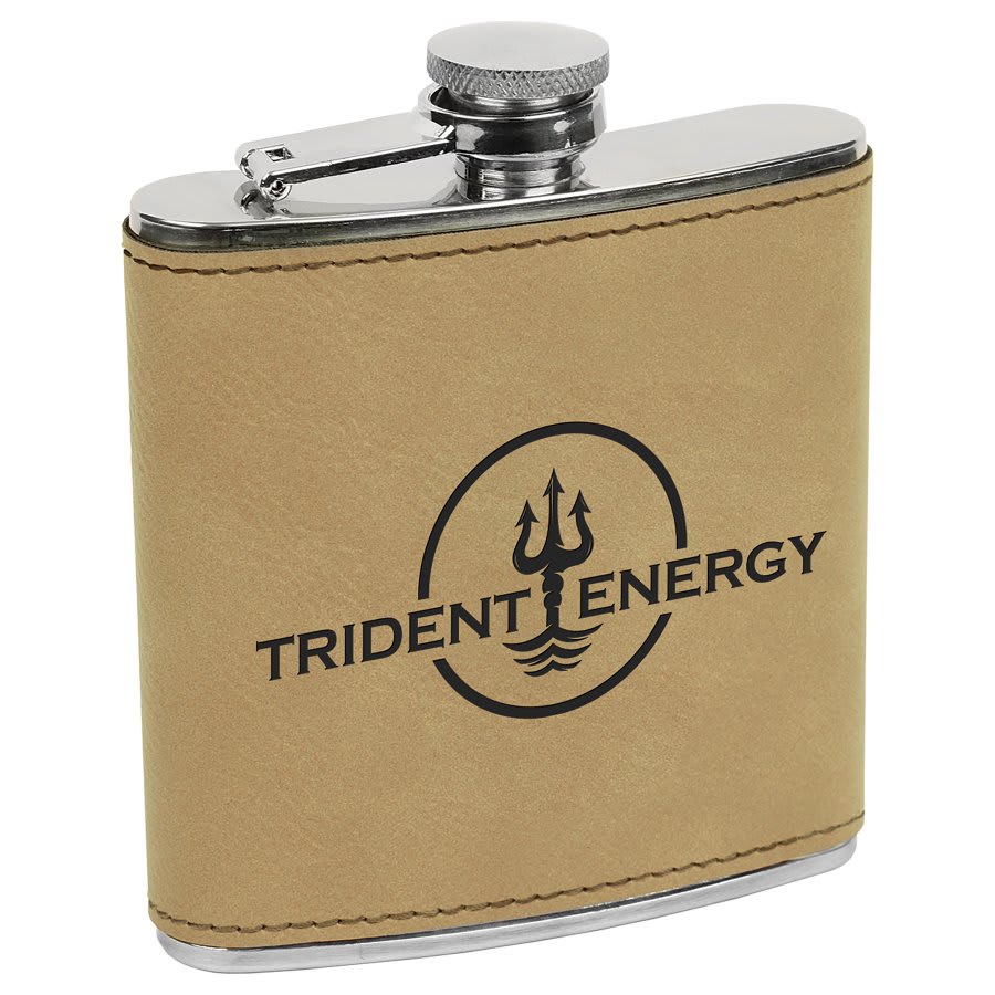 Personalize Leatherette Flask - 6oz