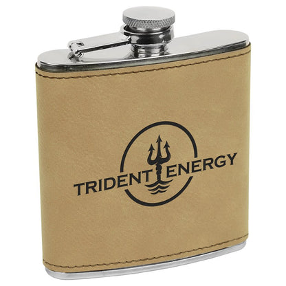 Personalize Leatherette Flask - 6oz