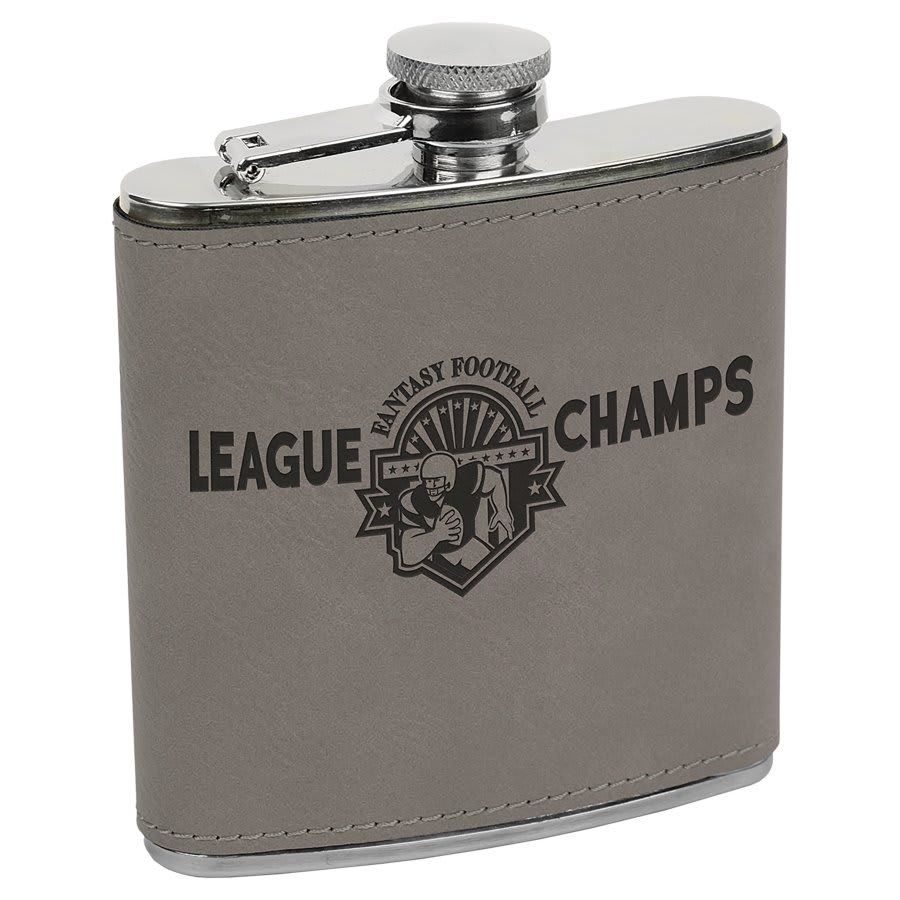 Personalize Leatherette Flask - 6oz