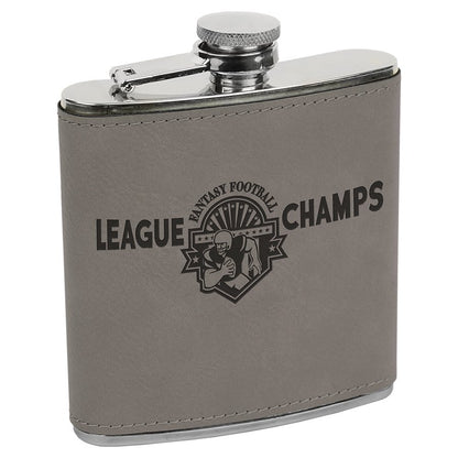 Personalize Leatherette Flask - 6oz