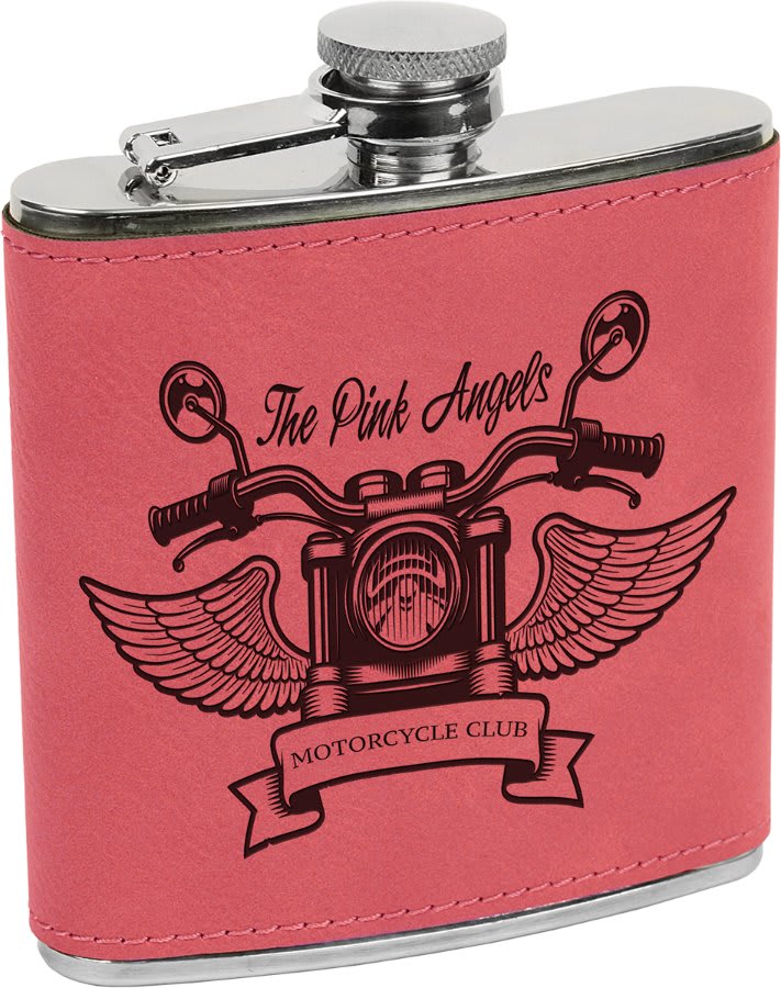 Personalize Leatherette Flask - 6oz