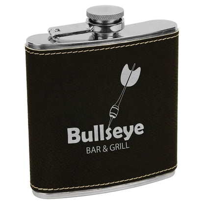Personalize Leatherette Flask - 6oz