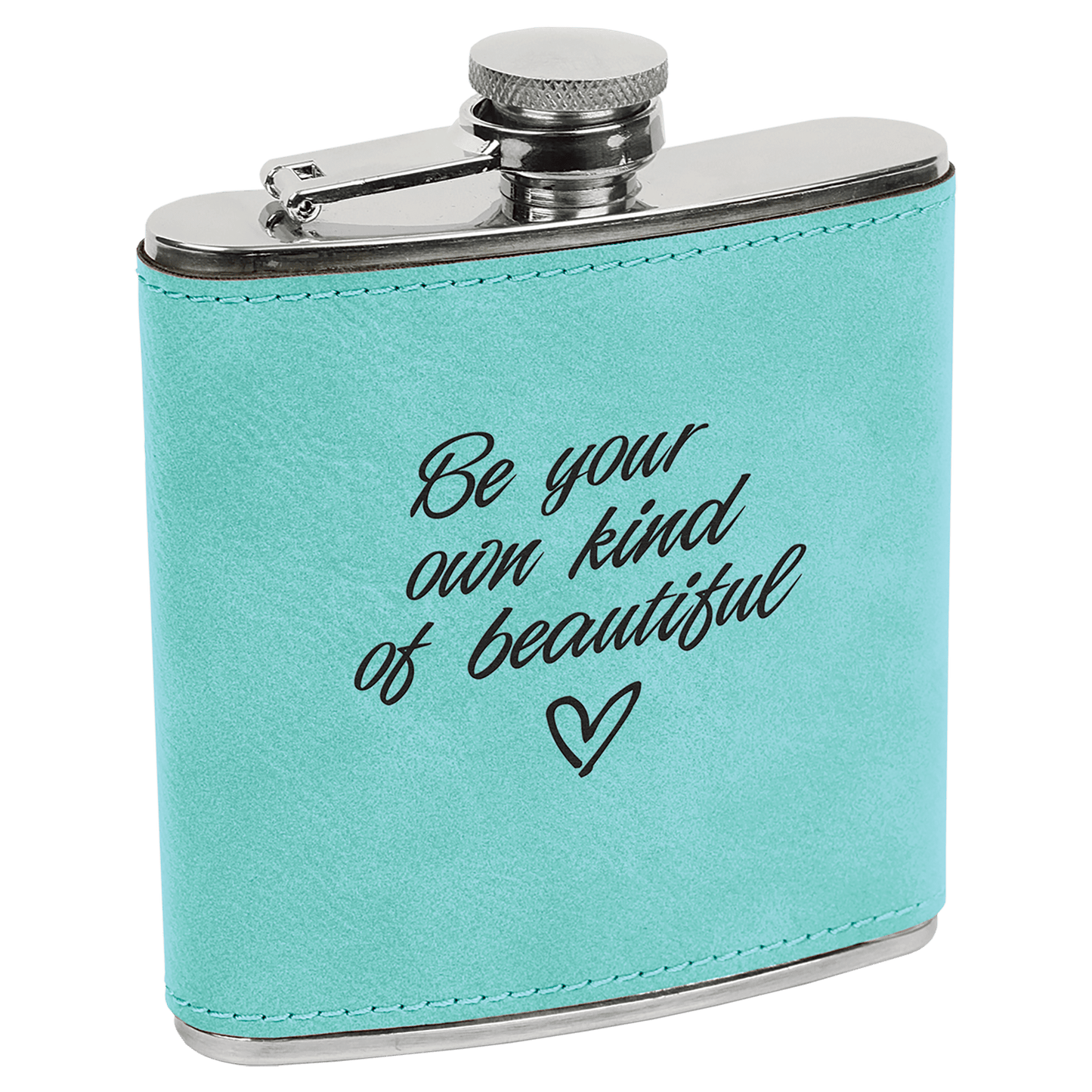 Personalize Leatherette Flask - 6oz