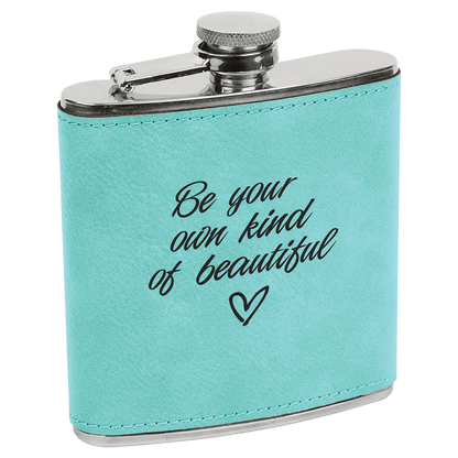 Personalize Leatherette Flask - 6oz