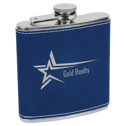 Personalize Leatherette Flask - 6oz