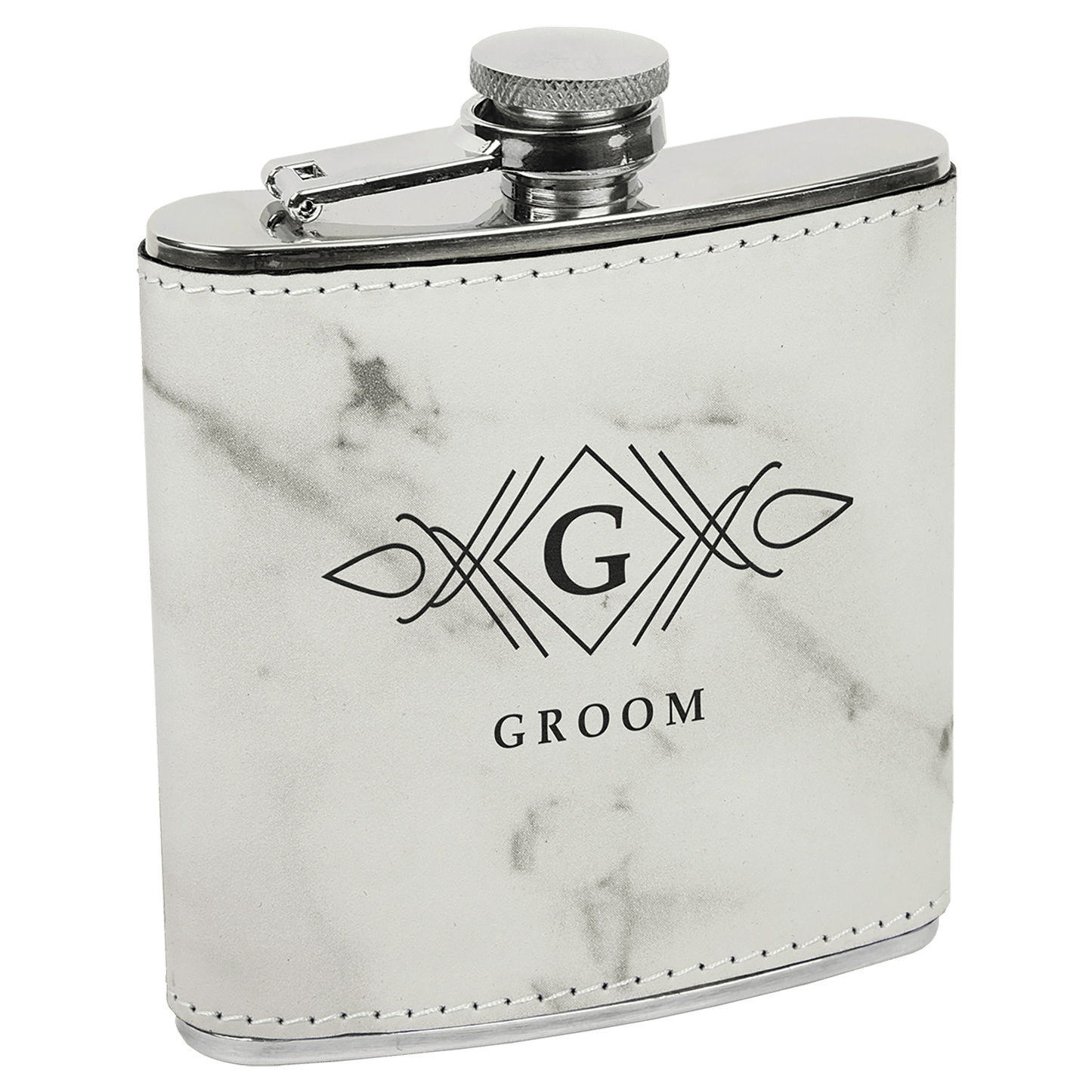 Personalize Leatherette Flask - 6oz