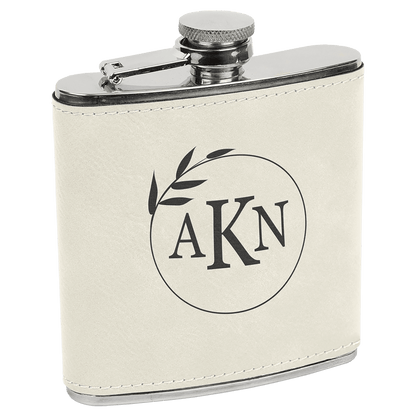 Personalize Leatherette Flask - 6oz