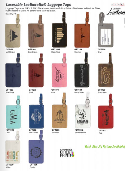 Personalized Leatherette Luggage Tag