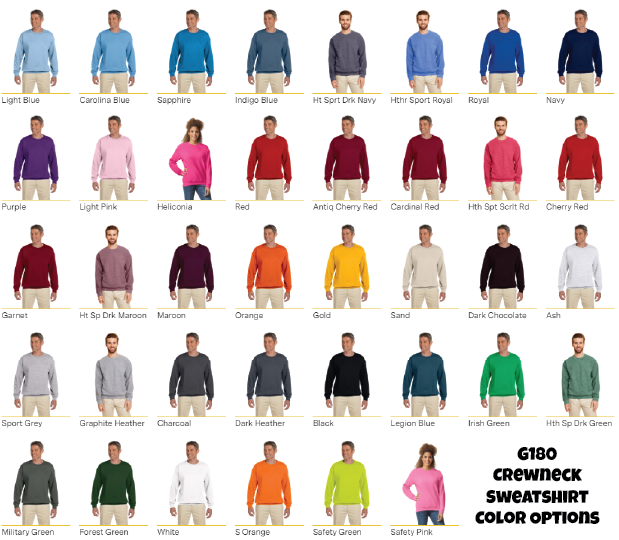 Gildan Crewneck Sweatshirt G180