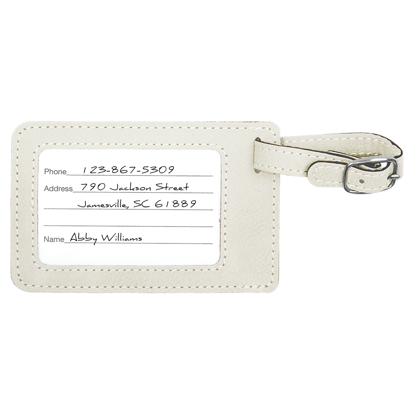 Personalized Leatherette Luggage Tag
