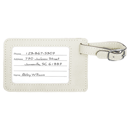 Personalized Leatherette Luggage Tag