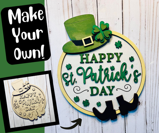 Kit de letreros de Feliz Día de San Patricio: listo para pintar