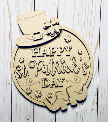 Kit de letreros de Feliz Día de San Patricio: listo para pintar