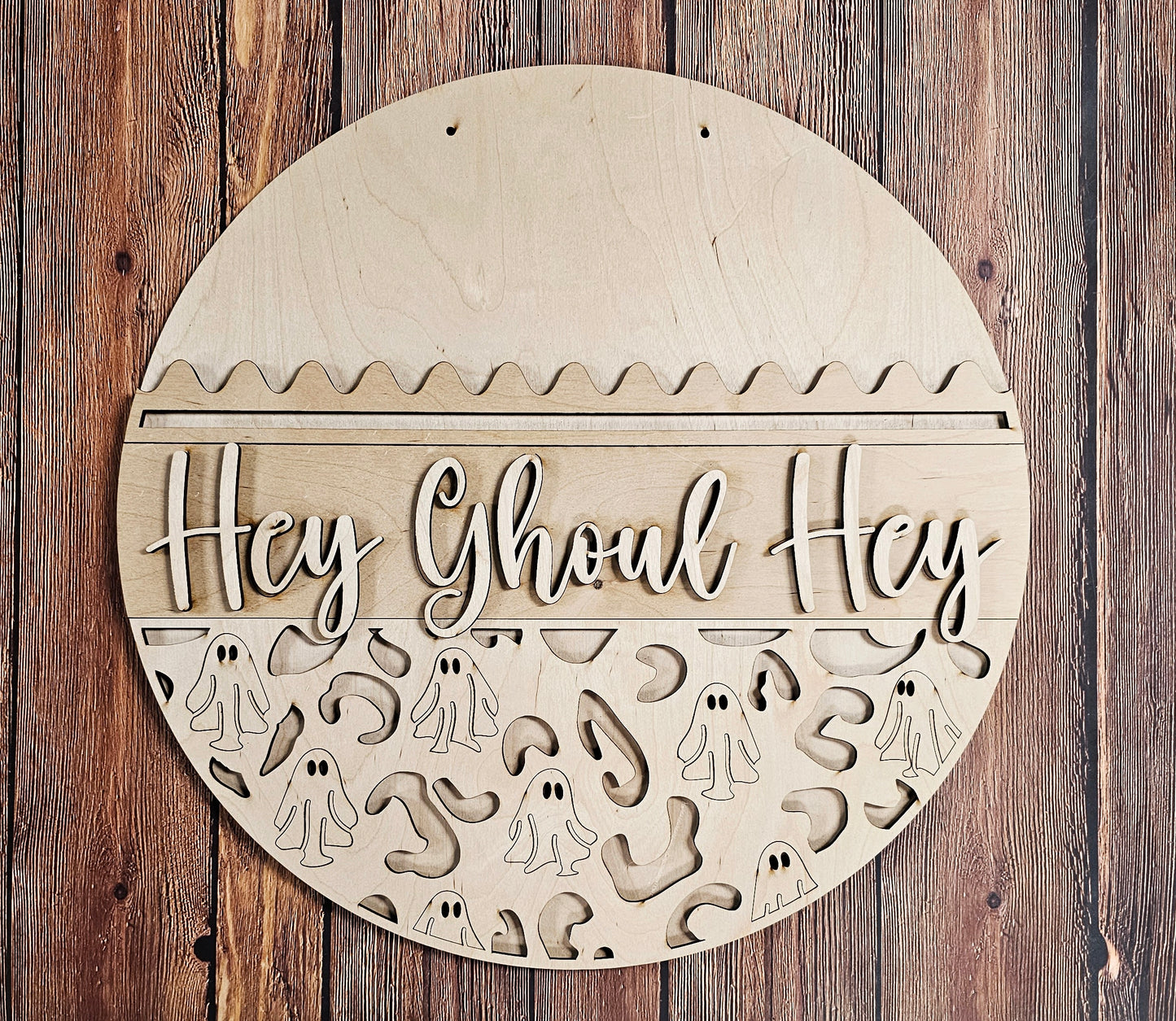 Kit de colgador de puerta redondo "Hey Ghoul Hey" (varios tamaños)