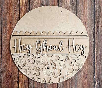 Kit de colgador de puerta redondo "Hey Ghoul Hey" (varios tamaños)