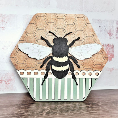 Honeycomb Shaped Sign Kit - Ready to Paint