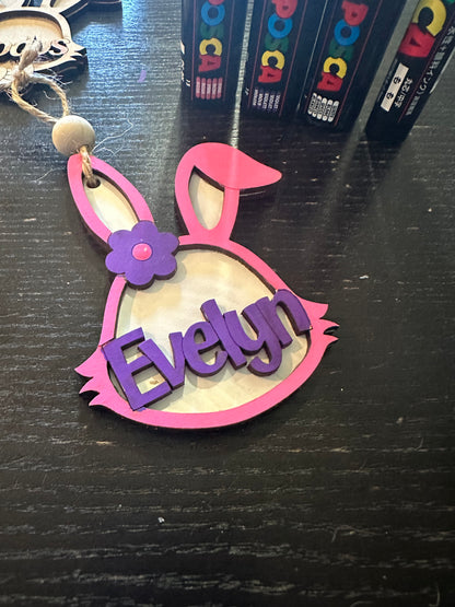Easter Bunny or Chick Name Tags