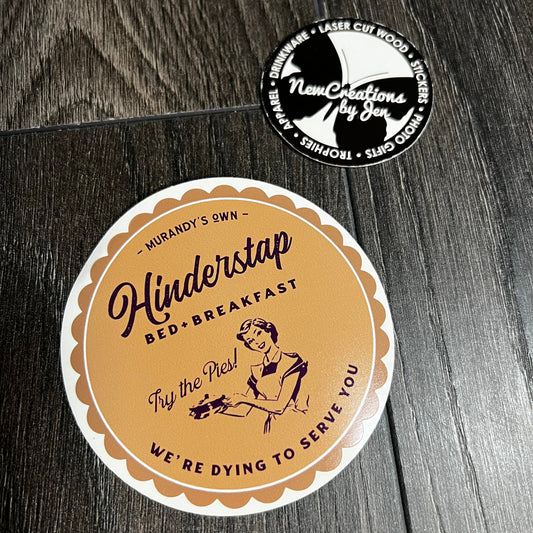Hinderstap Bed & Breakfast - Randland Souvenir Series Sticker