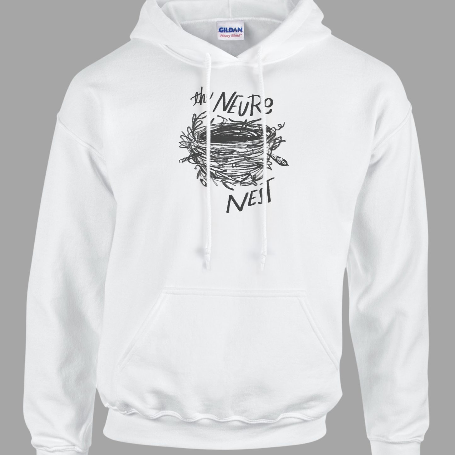 Sudadera con capucha unisex vintage Neuro Nest