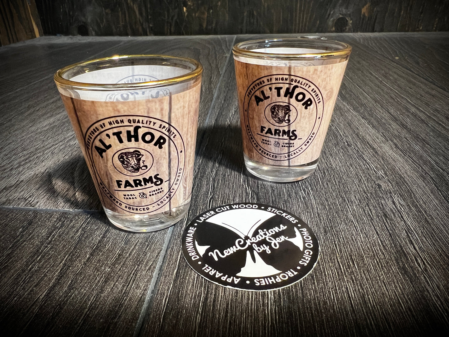 Vaso de chupito de la serie de souvenirs de la Rueda del Tiempo de Randland