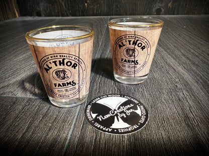 Vaso de chupito de la serie de souvenirs de la Rueda del Tiempo de Randland