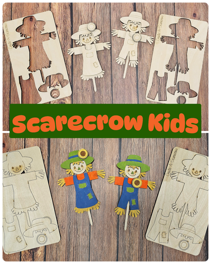 Scarecrow Kids Pop-Out - Kid's Ready to Paint Kit