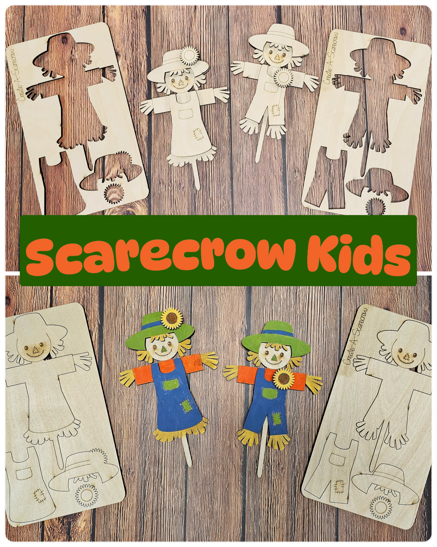 Scarecrow Kids Pop-Out - Kid's Ready to Paint Kit