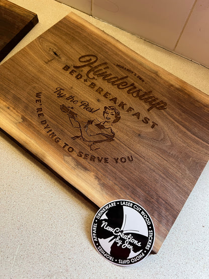 Randland Souvenir Series Cutting Board Rustic Black Walnut - 11 1/2” x 8 3/4”