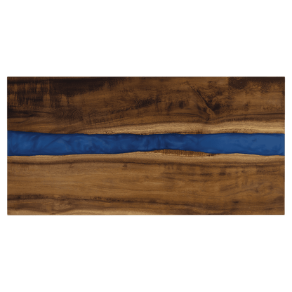 Acacia Serving Board with Blue Pearl Resin — Personalized